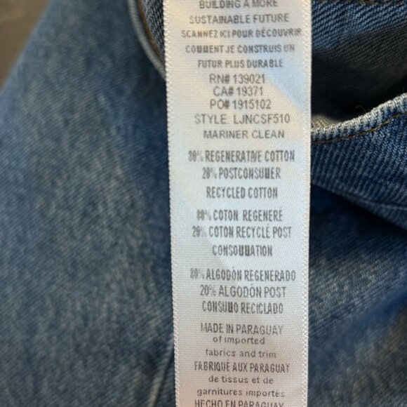 FRAME Le Jane Crop Jean in color Mariner Clean - Picture 8 of 9